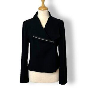 Antonio Melani Black Moto Zip Up Jacket Sz 6